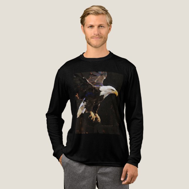 Camiseta Triblenda "Alas de la Libertad: Águila calva en vuelo (Anverso Completo)