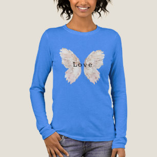 Camiseta Triblenda Alas de mariposa rosada de bonito