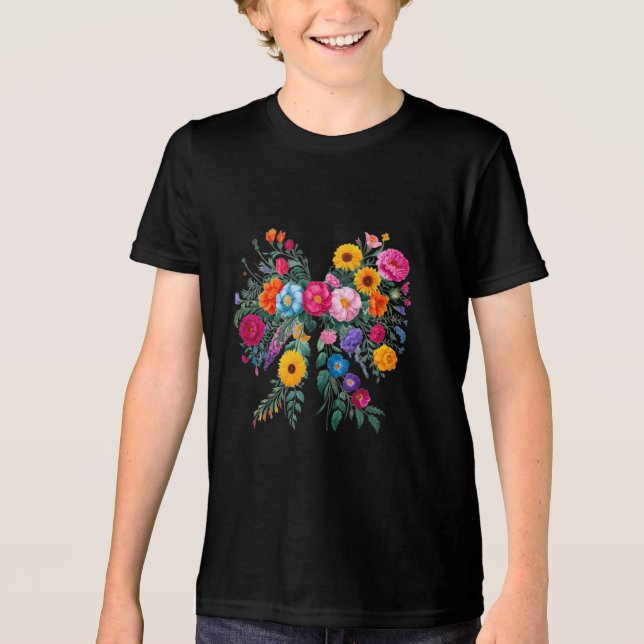 Camiseta Triblenda Alas Florales (Anverso)