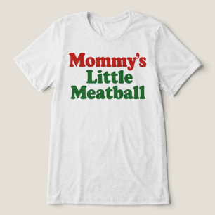 Camiseta Triblenda Albóndiga Pequeña de Mamá Divertido Italiano Retro