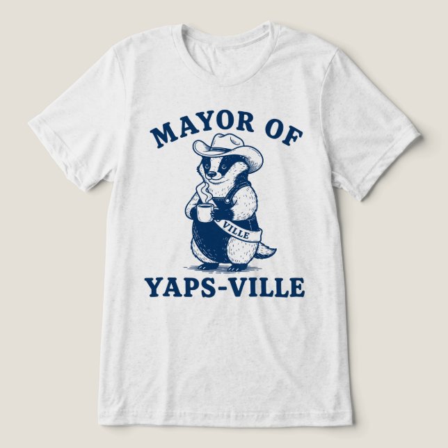 Camiseta Triblenda Alcalde De Yapsville Vaquero Tejón Lindo (Diseño delantero )