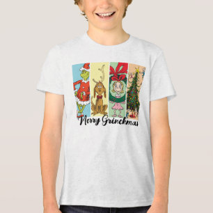 Camiseta Triblenda Alegre Collage Navideño del Grinch