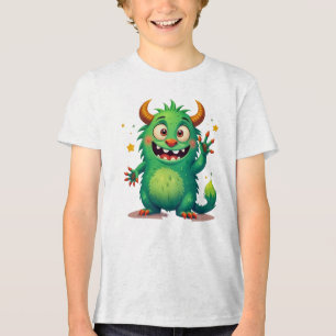 Camiseta Triblenda Alegre Monstruo Verde