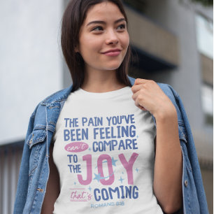 Camiseta Triblenda Alegría cristiana en los romanos 8:18 Moderna moda