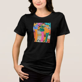 Camiseta Triblenda Alegría de arte keniano lindo