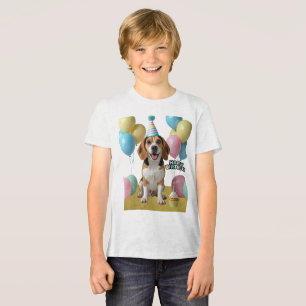 Camiseta Triblenda Alegría de cumpleaños con mi Beagle