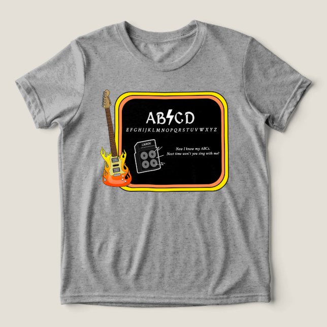 Camiseta Triblenda Alfabeto ABCD AC/DC Spoof T (Diseño delantero )