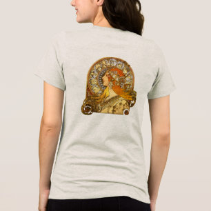 Camiseta Triblenda Alfonse Mucha Zodiaco Arte Nuevo Mujer