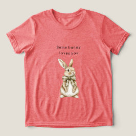 Camiseta Triblenda Algun Conejo Te Ama Lazo Verde Pascua