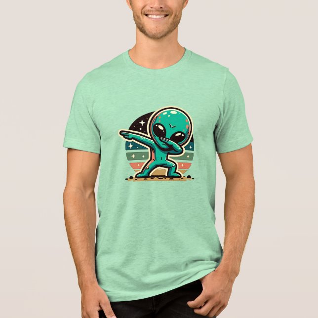 Camiseta Triblenda Alien Dabbing extraterrestre divertida (Anverso)