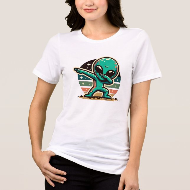 Camiseta Triblenda Alien Dabbing extraterrestre divertida (Anverso)