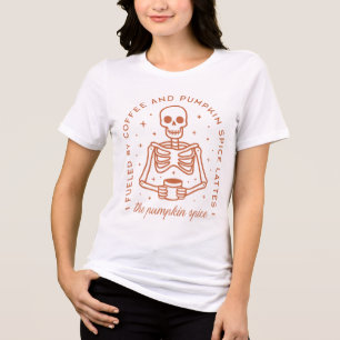 Camiseta Triblenda Alimentado por latas de café y de calabaza