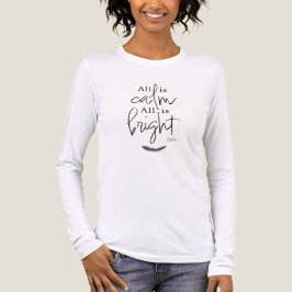 Camiseta Triblenda All is Calm All is Bright Holiday Christmas