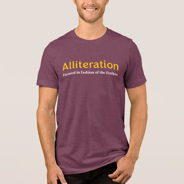 Camiseta Triblenda Alliteration  (Anverso)