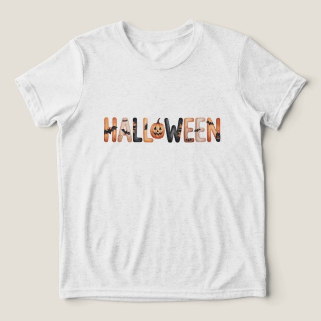 Camiseta Triblenda alloween Pumpkin Lettering (Diseño delantero )