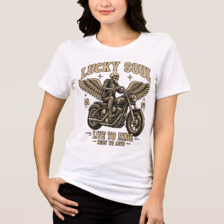 Camiseta Triblenda Alma Afortunada 1991 Vive Para Montar Esqueleto de