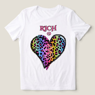 Camiseta Triblenda ALMA AMABLE, RICA@CORAZÓN Gráfica de Guepardo para