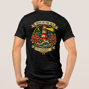 Camiseta Triblenda Alma del Mar Tatuaje de Marinero al Estilo Antiguo