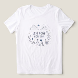 Camiseta Triblenda Alma Floral Caprichosa Cita Arte de Línea