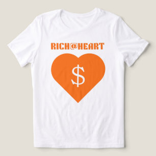 Camiseta Triblenda ALMA, RICO@CORAZÓN Naranja Gráfica para Mujeres