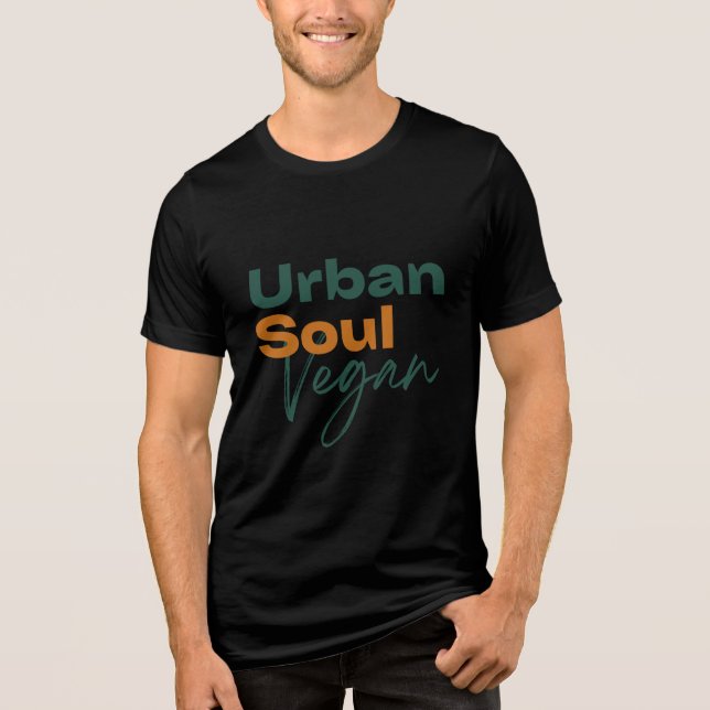 Camiseta Triblenda Alma Urbana Vegana Minimalista Salud y Bienestar (Anverso)