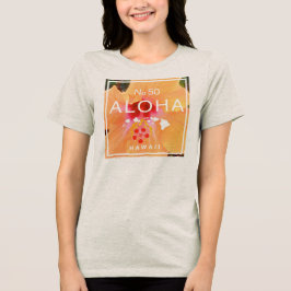 Camiseta Triblenda Aloha No 50 Naranja Hibiscus