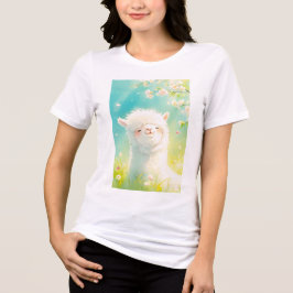 Camiseta Triblenda Alpaca Disfrutando de las Flores