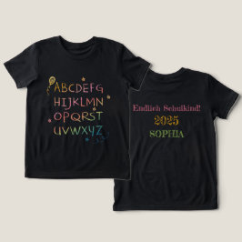 Camiseta Triblenda Alphabet Sterne bunt - Tafel Kreide | Einschulung