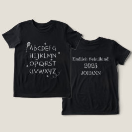 Camiseta Triblenda Alphabet Sterne weiß - Tafel Kreide | Einschulung