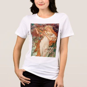 Camiseta Triblenda Alphonse Mucha, Las Estaciones (1896) Primavera
