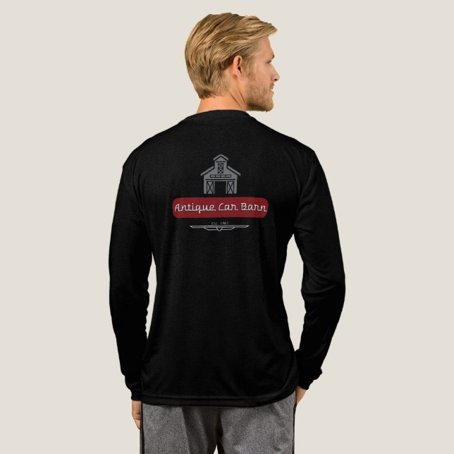 Camiseta Triblenda Alquiler de coches de época - Manga larga negra (Reverso Completo)