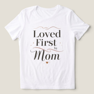 Camiseta Triblenda Amada Primero por Mamá Elegante Regalo del Día de 