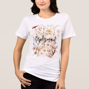 Camiseta Triblenda Amante botánico del jardín de flores silvestres de
