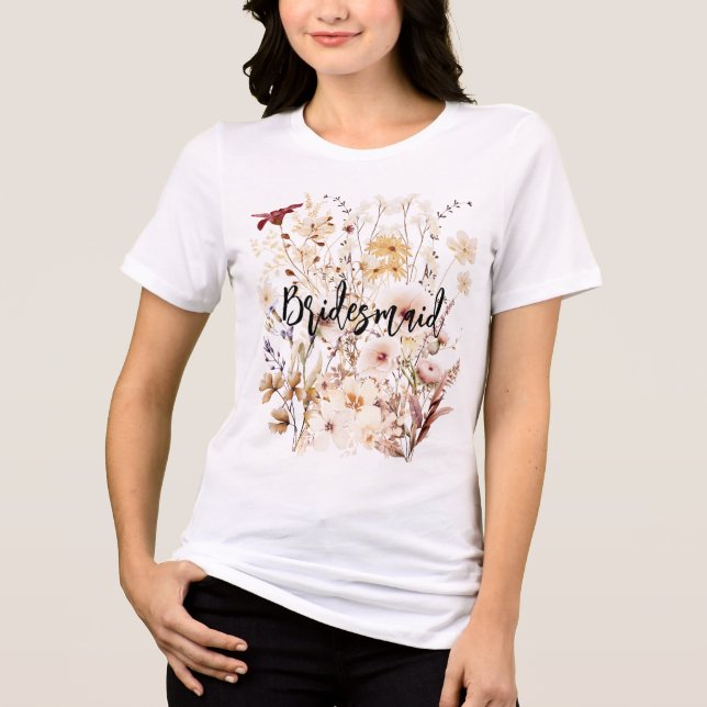 Camiseta Triblenda Amante botánico del jardín de flores silvestres de (Anverso)