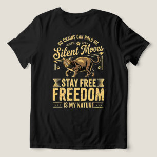 Camiseta Triblenda Amante de Gatos Feroz Libertad Mujeres