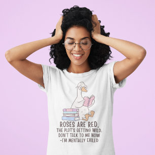Camiseta Triblenda Amante de los Libros Ganso Leyendo