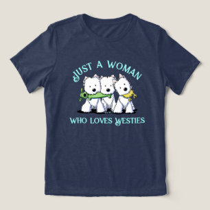 Camiseta Triblenda Amante de Westie de KiniArt