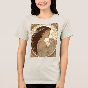 Camiseta Triblenda Amante del café Art Nouveau al estilo de Mucha