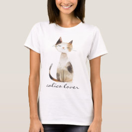 Camiseta Triblenda Amante del Gato Tricolor Feliz
