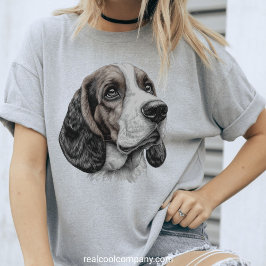 Camiseta Triblenda Amantes adorables de los perros lindos del Basset