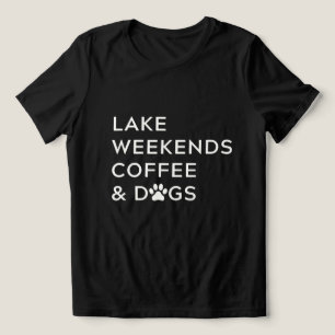 Camiseta Triblenda Amantes De Coffee Y Perros De Lake Weekends