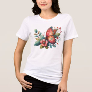 Camiseta Triblenda Amantes de los insectos de mariposa