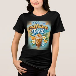 Camiseta Triblenda Amantes del café con hielo divertidas