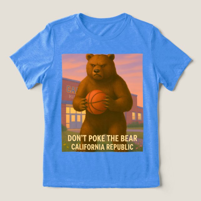 Camiseta Triblenda Amantes del oso parduzco del té gráfico femenino (Diseño delantero )