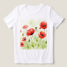 Camiseta Triblenda Amapolas rojas