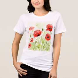 Camiseta Triblenda Amapolas rojas