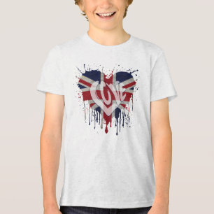 Camiseta Triblenda Amar la bandera del Reino Unido
