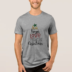 Camiseta Triblenda Amar la esperanza Amar a los Navidades de Paz