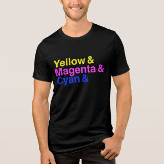 Camiseta Triblenda Amarillo & Cian & Magenta & Negro
