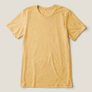 Camiseta Triblenda Amarillo Mostaza Liso Blanco Nada en la Parte Dela
